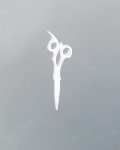 Salon scissors, shot in negative